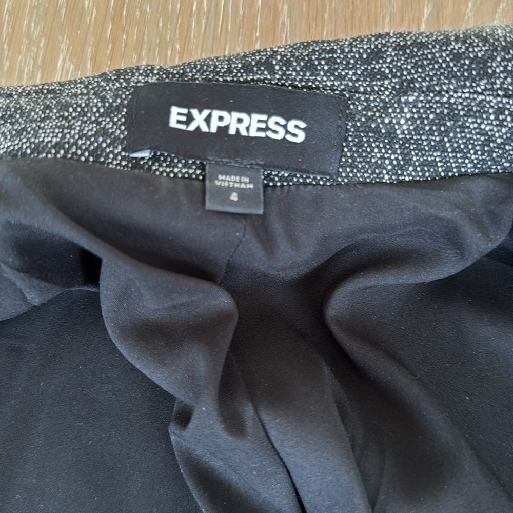 Express Women's Gray Patterned Double-Breasted Bl… - image 2